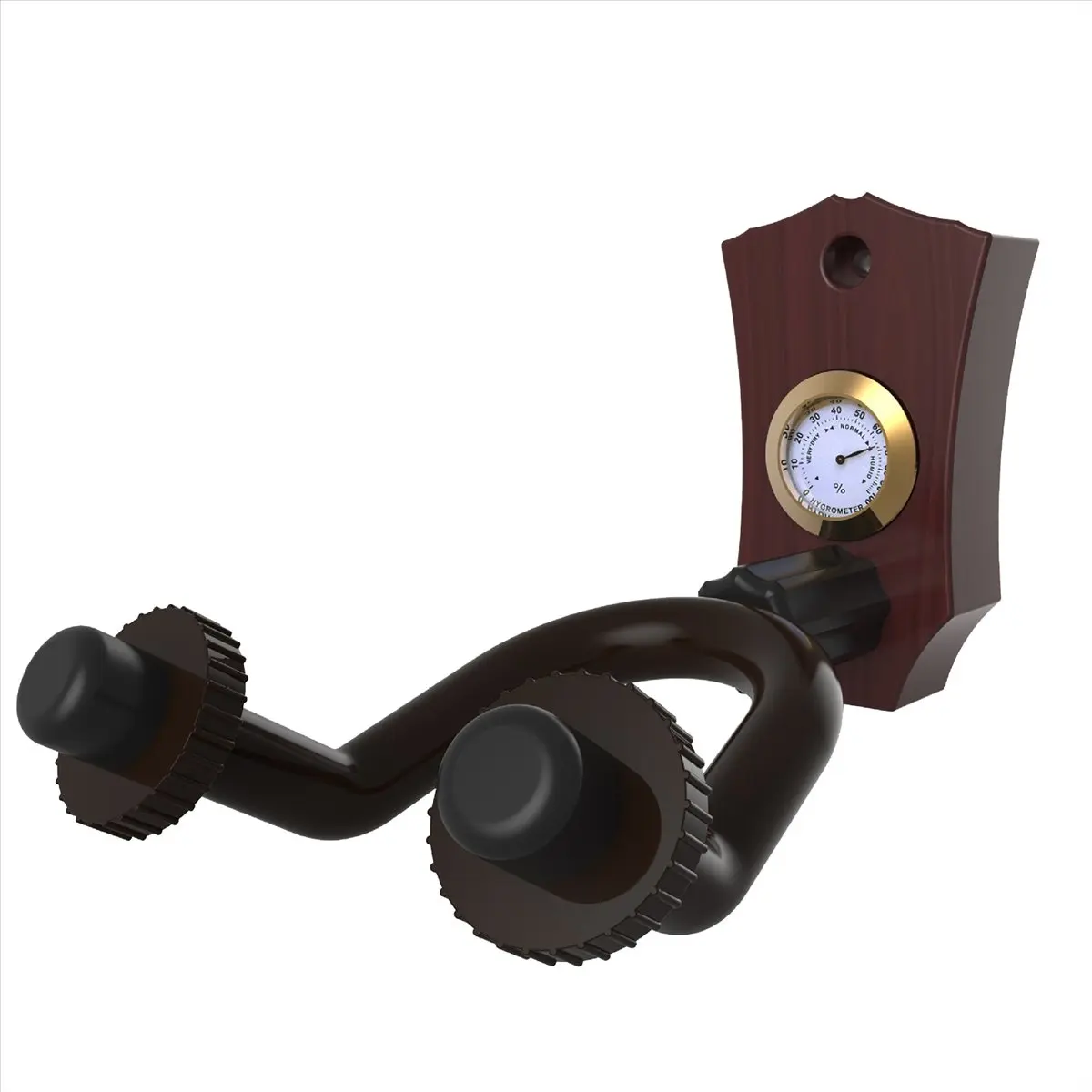 TUREBG 2-In-1 Guitar Wall Mount with Hygrometer Humidity Meter Guitar Wall Hanger Stringed Instrument Holder Wall Hook