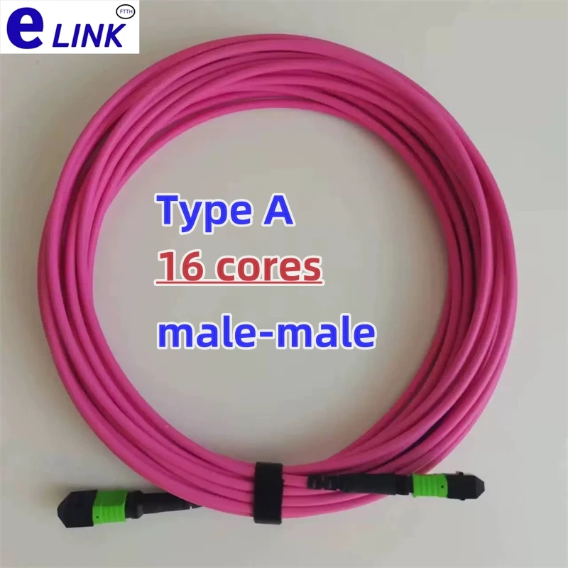 MPO fiber optic jumper 16 cores Type A male-male 1m 3m 5m 50m MTP optical patch cord FTTH 30m 10m 16C Multimode