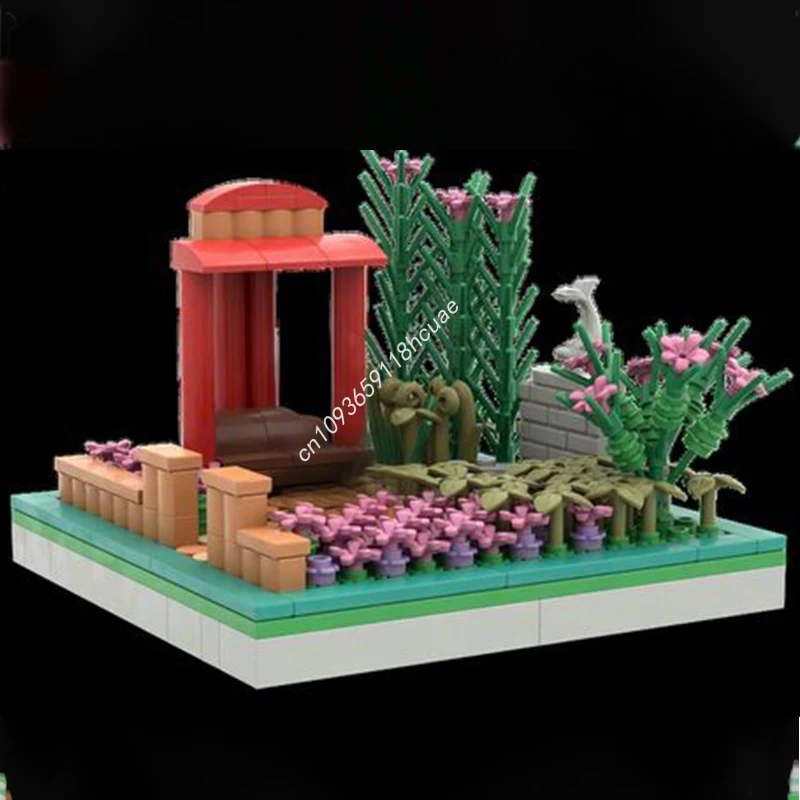 395 Stück MOC Ode to the Gardener City Bausteine Weihnachten inspirierende DIY kreative Architektur für geschickte Fans erstellen Geschenk