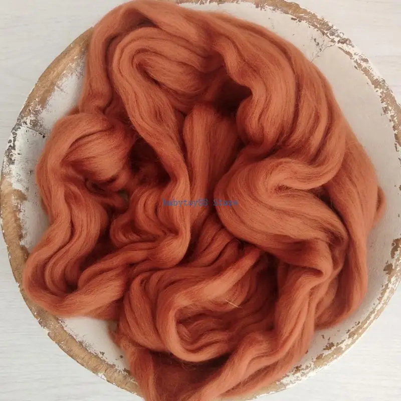 Alfombra lana suave Y4UD, accesorios para posar fotos bebé, cesta relleno, telón fondo para fotografía recién