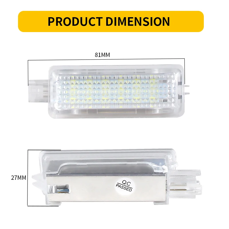 1/2PCS LED Trunk Luggage Compartment Lamp for Ford Focus Kuga 2013-Up for Ford Escape-Interior Led Light White Canbus Error Free