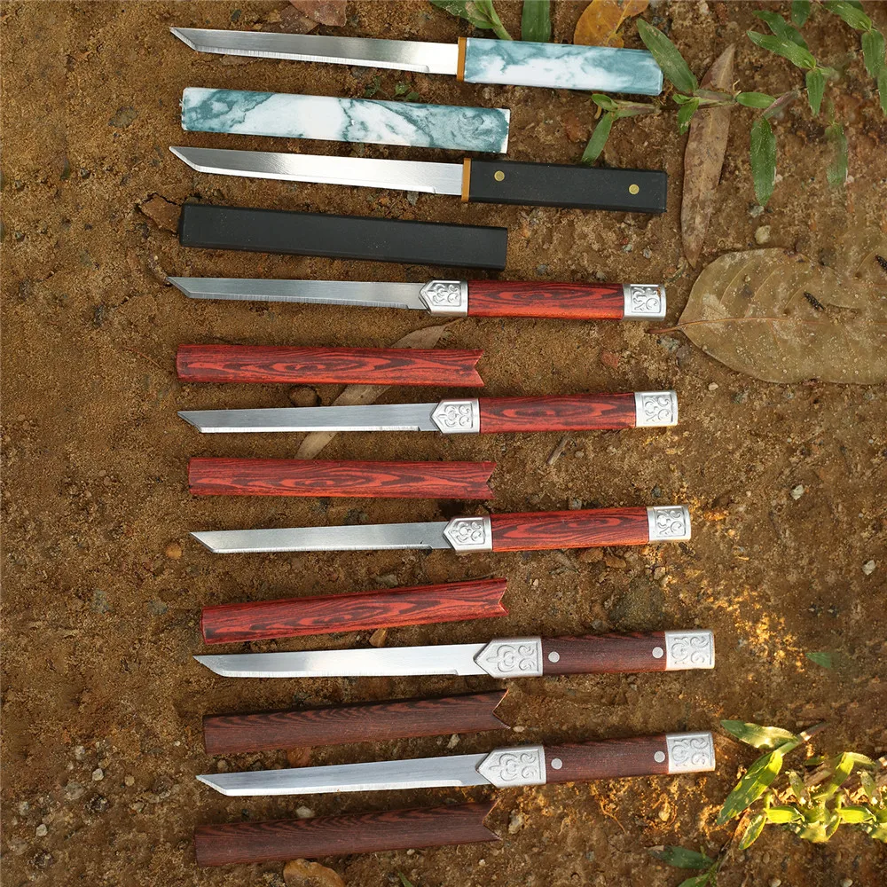 Barbecue Utility Knife Slicing Fish Fruit Steak Knife Plastic Handle Kitchen Knives Sharp Boning Butcher Chef Knife Cleaver Meat