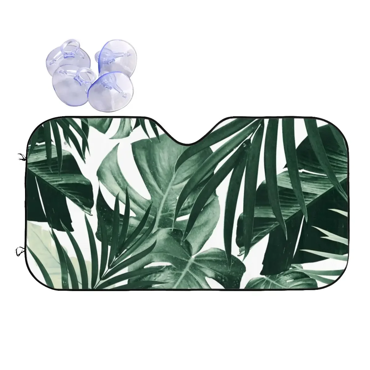 Leaf Leaves Funny Windshield Sunshade 70x130cm Jungle Tropical Green Plant Foils Car Sunshade Ice Shield Dust Protection