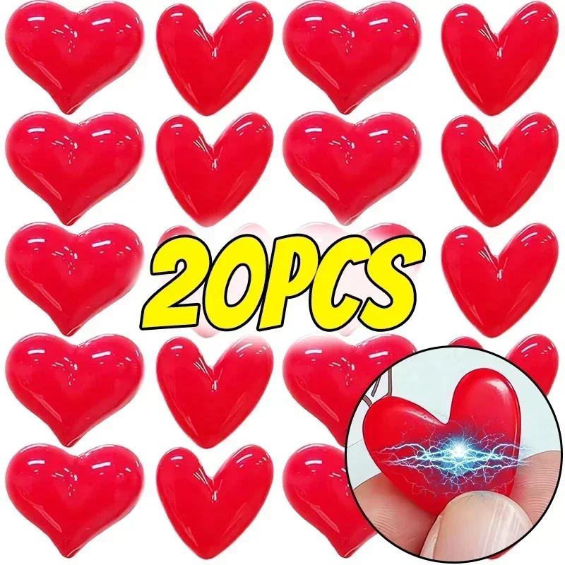 2/20 stuks hart koelkastmagneet rode liefde decoratieve creatieve magnetische stickers voor bruiloft Valentijnsdag foto whiteboard magneten