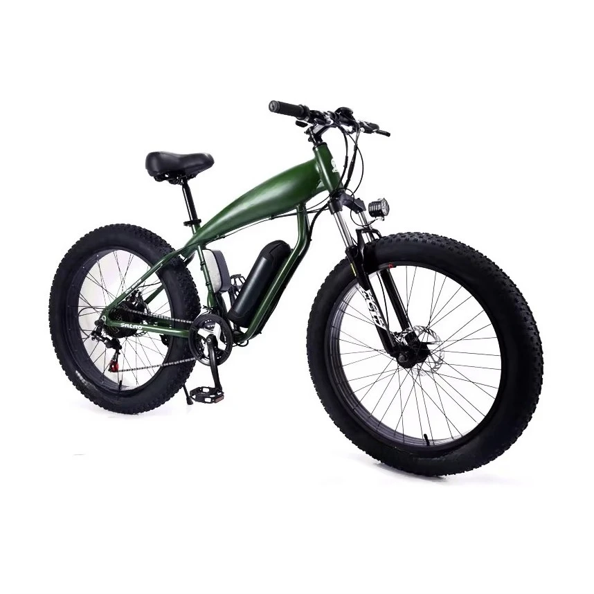 New Electric Mountain Bike Fat Tire City E Bike 48v 500W 15A Electric Bicycle Retro Motorcycle Style Electric Bicycle