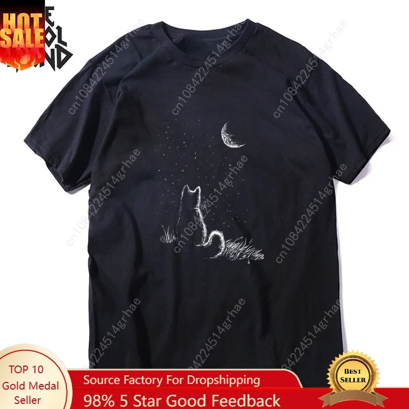 

COOLMIND 100% Cotton Short Sleeve Cool Cat Print Men Tshirt Casual Summer Loose Men Cat T Shirt o-neck t-shirt Men Tee Shirts