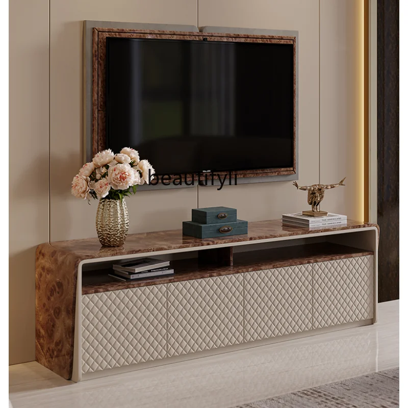 

Light Luxury TV Cabinet Villa Model House Large and Small Apartment Type Living Room Italian Fashion Paint cabinet furniture