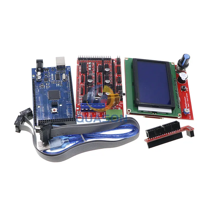 Mega 2560 R3 Mega2560 REV3 + 1Pcs Ramps 1.4 Controller + RAMPS1.4 Lcd 12864 Lcd Voor 3D Printer Kit reprap Mendelprusa