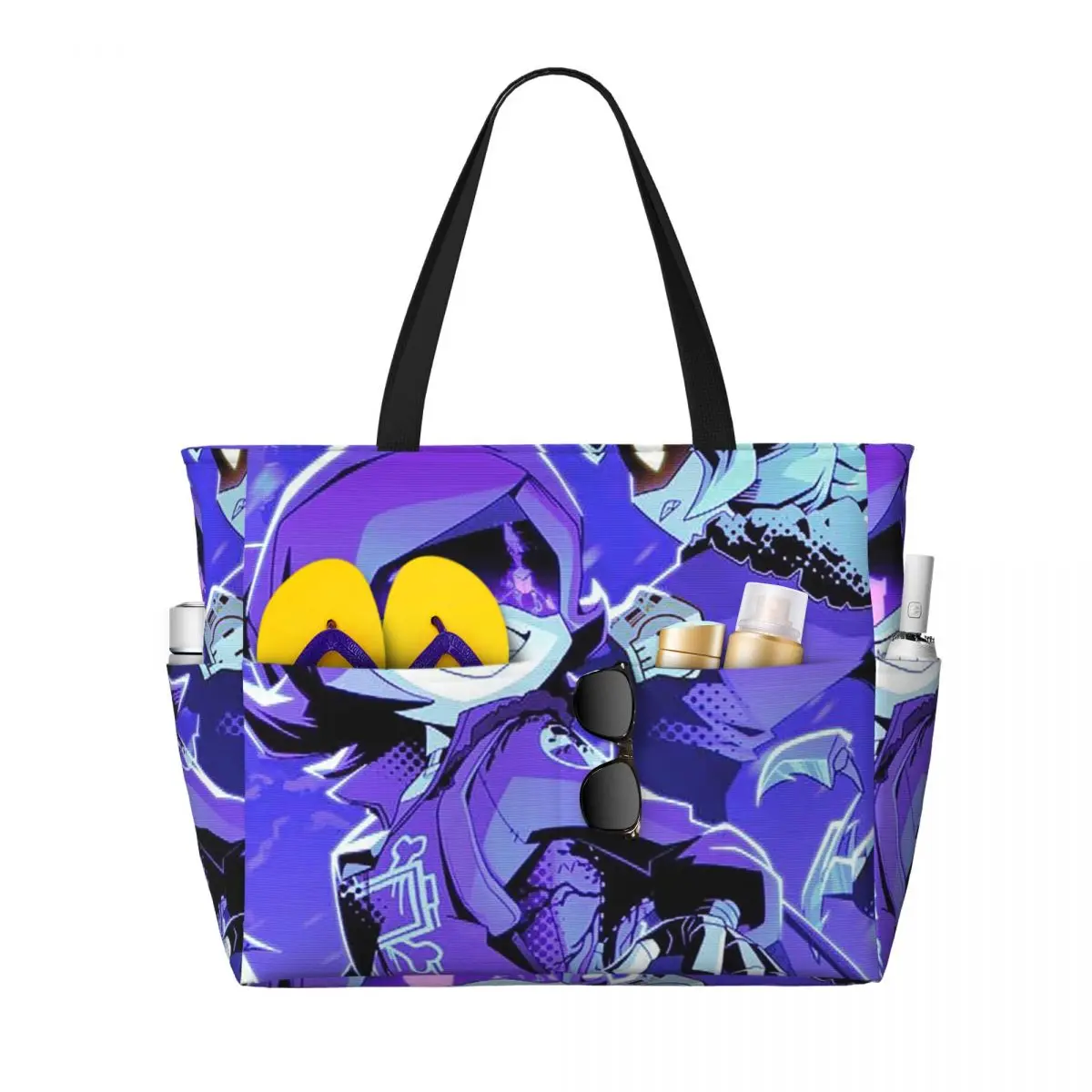 Murder Drones Game Beach Tote Bag Sport Gym Yoga Duffle Large Tote Bag Women Travel Bag Fitness bag