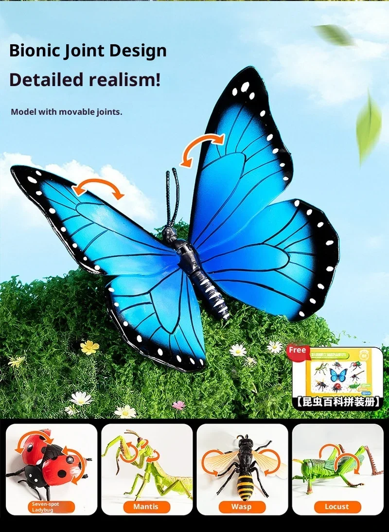 5–10 Jahre Kinder DIY 4D-Insektenmodellbausatz – Lernspielzeug für Jungen und Mädchen
