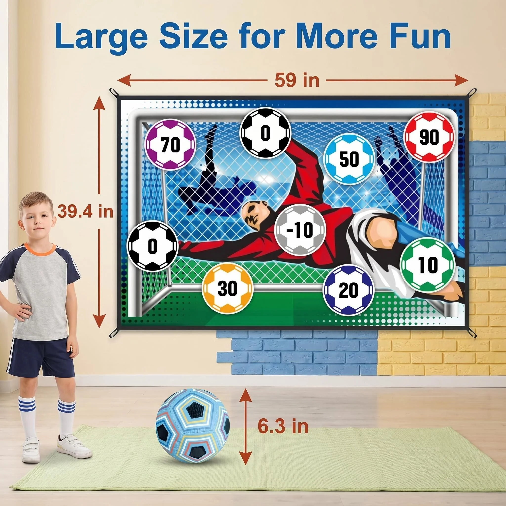 

150CM Soccer Game Mat Set Football Training Toy Outdoor Indoor Multiplayer Competitive Soccer Game Children Sport Toys Boy Gifts