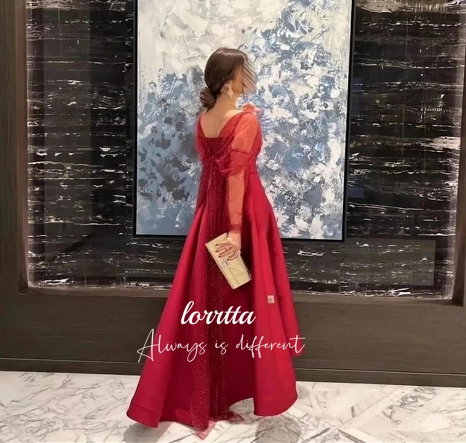 Line A Elegant Dress Satin Evening Deep Customized Long Party Dresses for Formal Occasions Luxury Robe De Soiree Femmes Woman