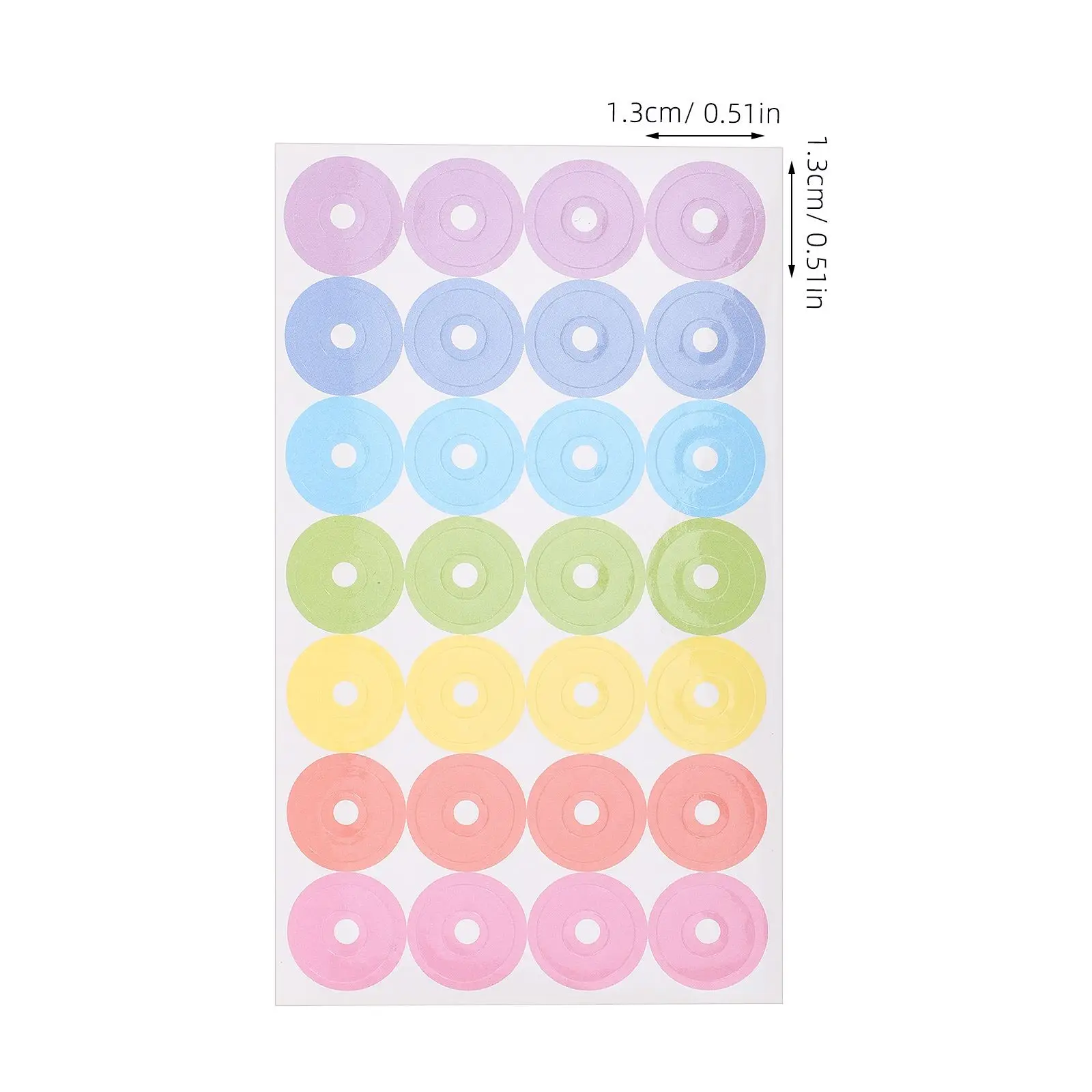 20Sheets Loose Leaf Paper Hole Stickers Binder Hole Protector Patches Self-Adhesive Perforated Punch Hole Stickers Reinforcement