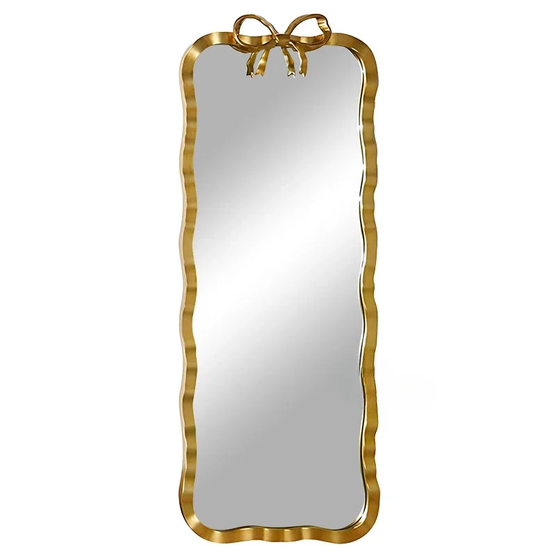 

L*French retro living room special-shaped floor mirror high-end full-length mirror American wall hanging