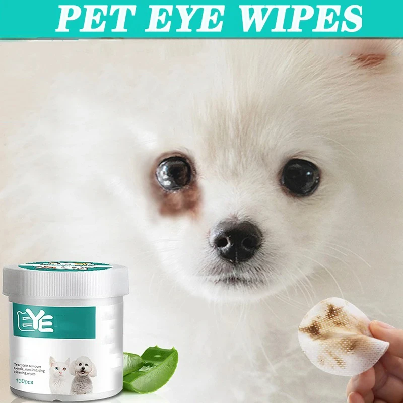 

Pet Remove Dirt from Eyes and Ears Wipes, Dog and Cat Earwax, Clean Ears Odor Remover, Wet Tissue Cleaning Tools Supplies