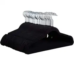 10pcs Non-slip Velvet Hangers - Suit Hangers Ultra Thin Space Saving 360 Degree Swivel Hook Strong And Durable Clothes Hange