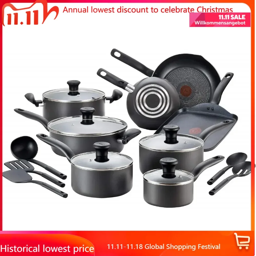 Non-stick Cookware For Kitchen Pots Offers Initiatives Nonstick Cookware Set 18 Piece Oven Safe 350F Pots And Pans Cooking Pot