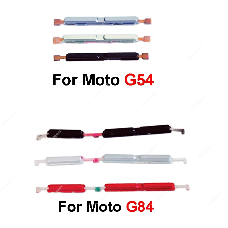 

Боковая кнопка регулировки громкости вверх и вниз для Motorola Moto G54 G84 G34, кнопка питания, регулятор громкости, боковые запасные части для ремонта