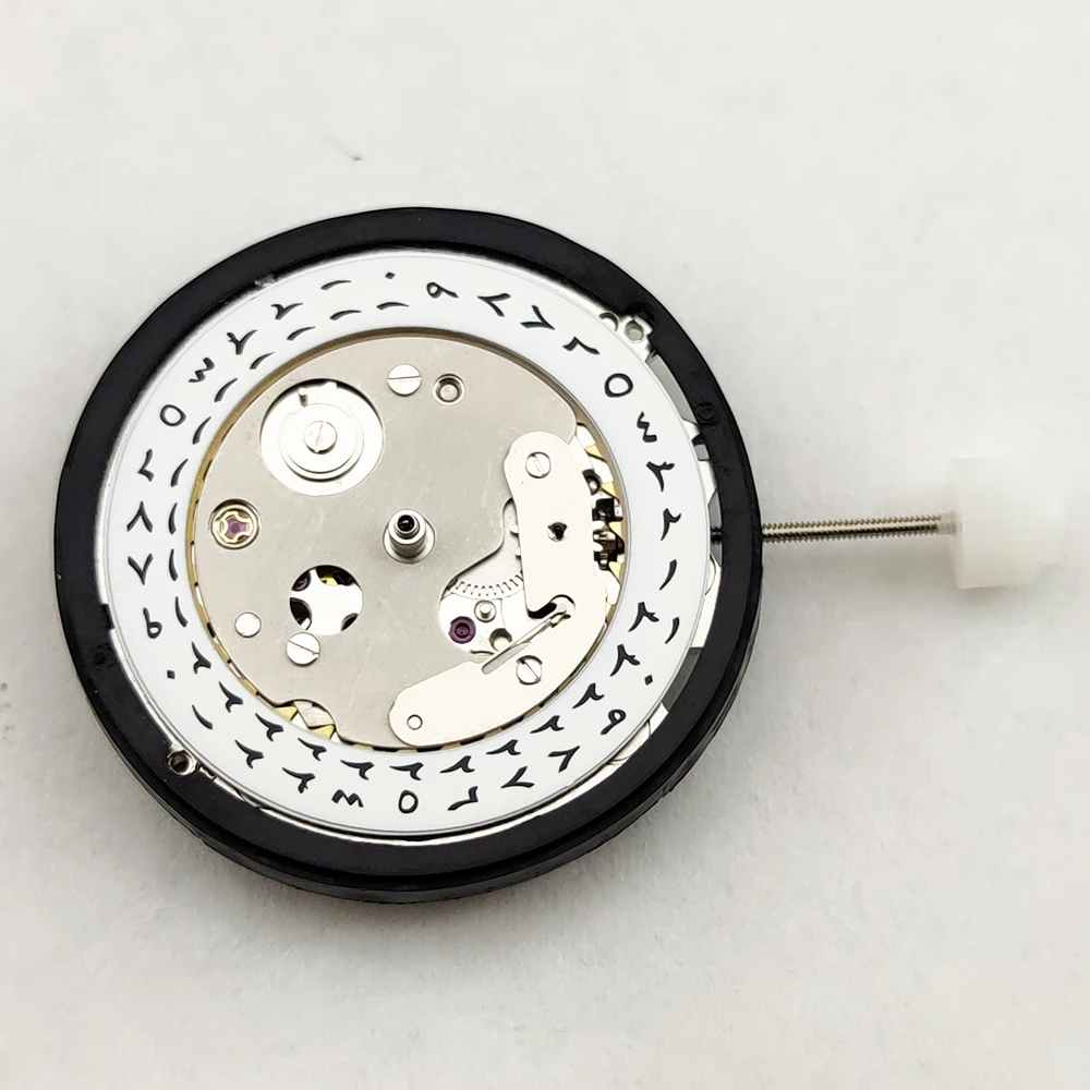 

Китай NH35 Механизм Белый арабский календарь NH35 Автоматический механический механизм Высокая точность 24 камня Замена мода Япония NH35A