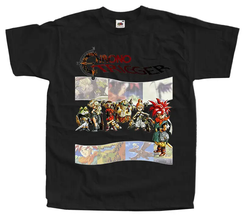 Chrono Trigger ,COMPUTER GAME, T-Shirt (BLACK,ORANGE,RED,BLUE) All sizes S-5XL.