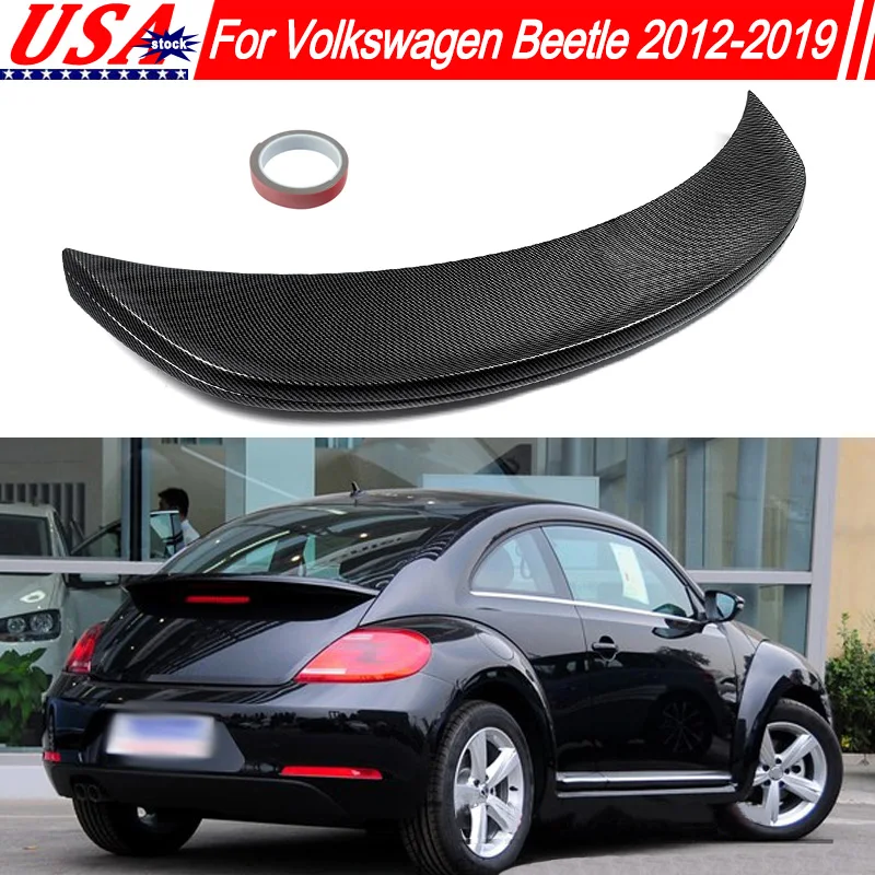 

For Volkswagen Beetle Rear Trunk Spoiler 2011 2012 2013 2014 2015 2016 2017 2018 2019 Wing Lip Carbon Fiber Look Tail Roof Lips
