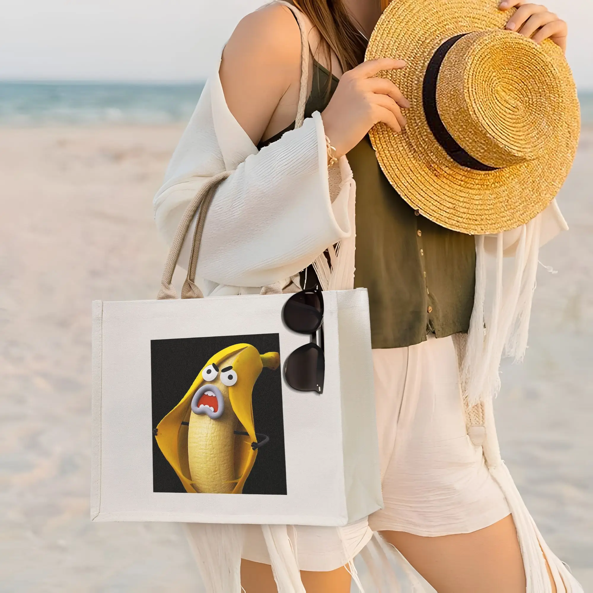 

Сумка-шоппер Banana Joe - The Amazing World of Gumball, холщовая складная сумка-тоут для женщин, дорожная сумка через плечо