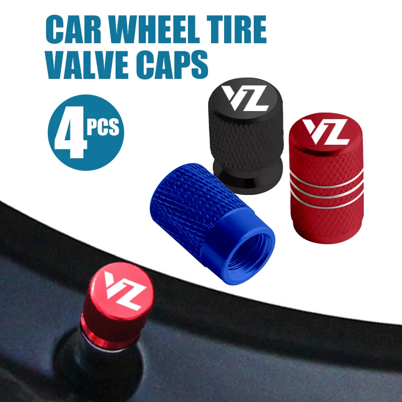 VZ VZ5 Emblem Badge Car Wheel Tire Valve Caps Tyre Stem Covers For SEAT IBIZA LEON ATECA ARONA FR Tarraco Toledo Mii Accessories