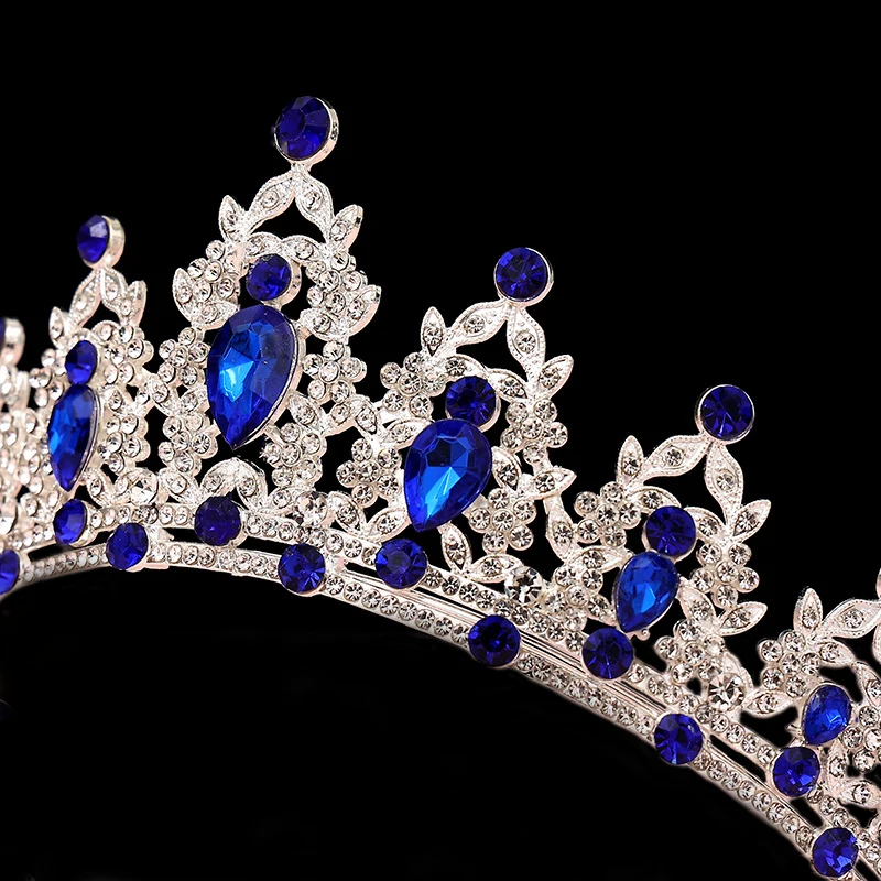 Barokke retro zilveren bruids tiara – bruiloft bal kroon accessoire verjaardagsfeestje koningin prinses zendspoel