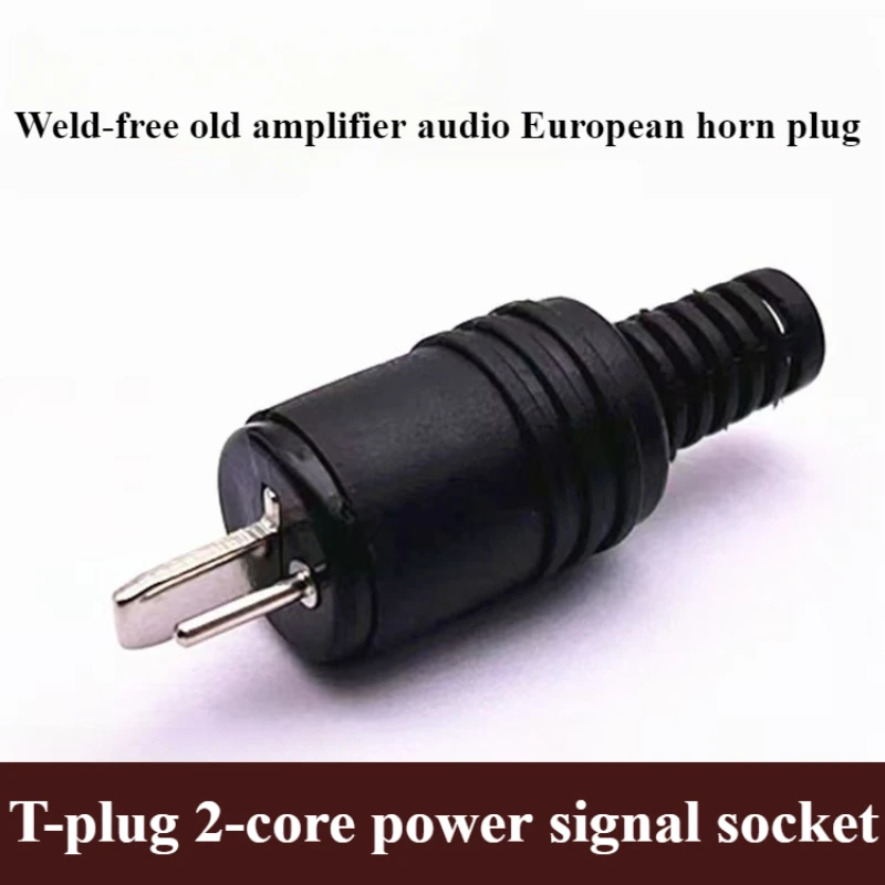

5Pcs DIN Plug 2 Pin Speaker HiFi Connector Screw Terminals Power Signal Plug Cable Solder Adapter Black