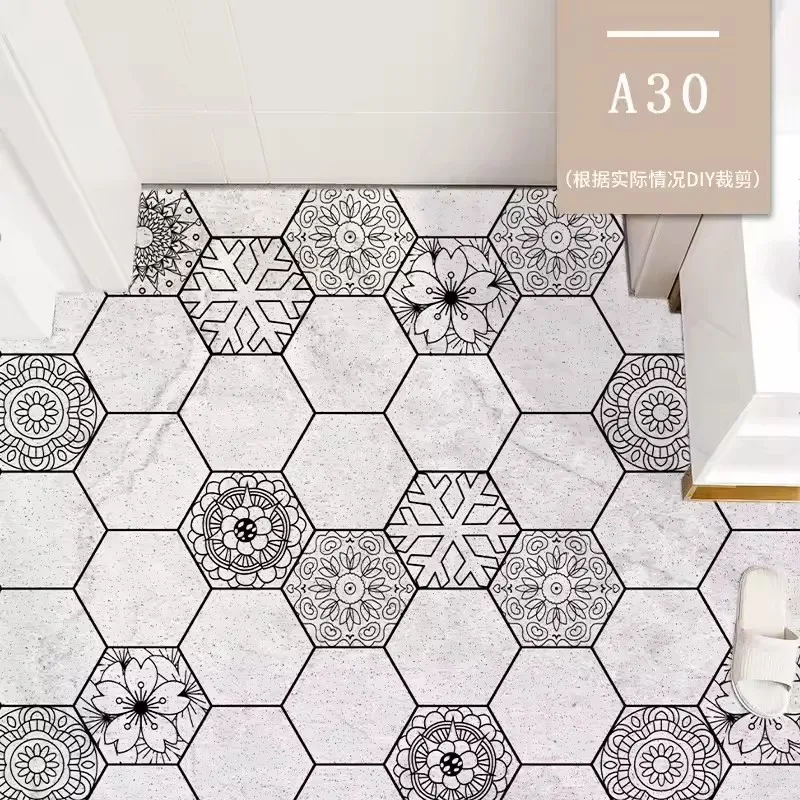 

Nordic Cut Printed Doormat Carpet Home PVC Silk Loop Floor Entrance Mats Carpet Living Room Bedroom Bathroom Non-Slip Door Mats