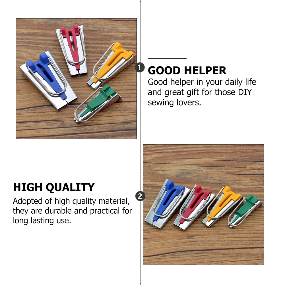 

Fabric Edge Wrapper Quilting Bias Tape Maker Patchwork Sewing Kit Tool for Plastic