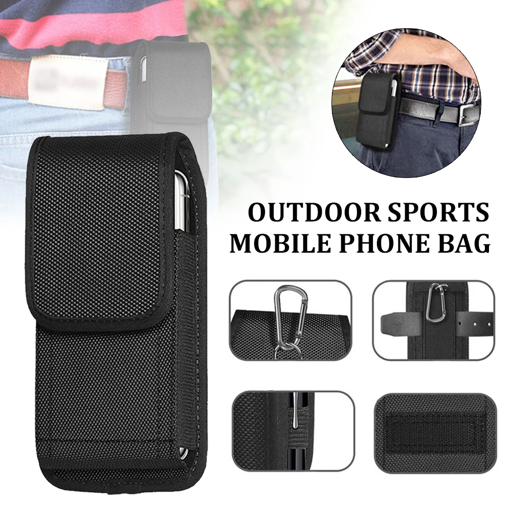 Cell Phone Pouch Holster Waist Belt Clip Phone Holder Case With D-Shaped Buckle Portable Card Holster Case For Outdoor Sports