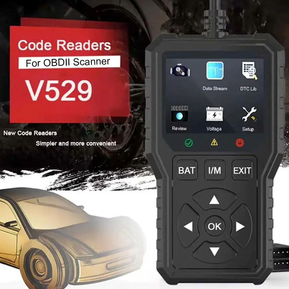 

Новый автомобильный сканер OBD2 2025, диагностический инструмент, считыватель кодов, диагностические полные реальные тестовые данные OBDII FOXSUR, напряжение V529 Время батареи O8A8