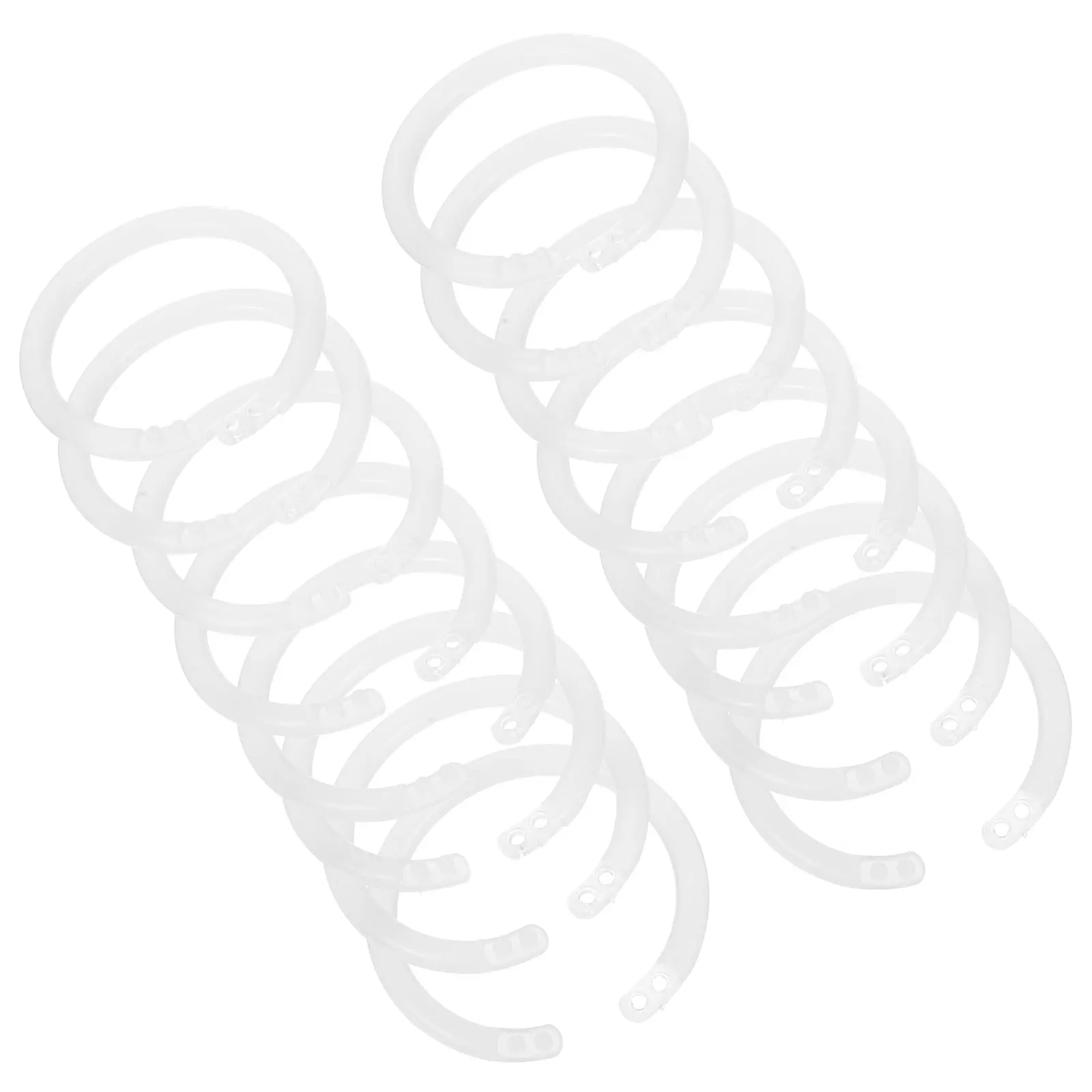 حلقات الموثق فضفاضة 1 بوصة حلقات ربط بلاستيكية لبطاقات الفهرس بطاقات فلاش سلاسل المفاتيح لتقوم بها بنفسك الحرف مكتب المنظمون فضفاض #1