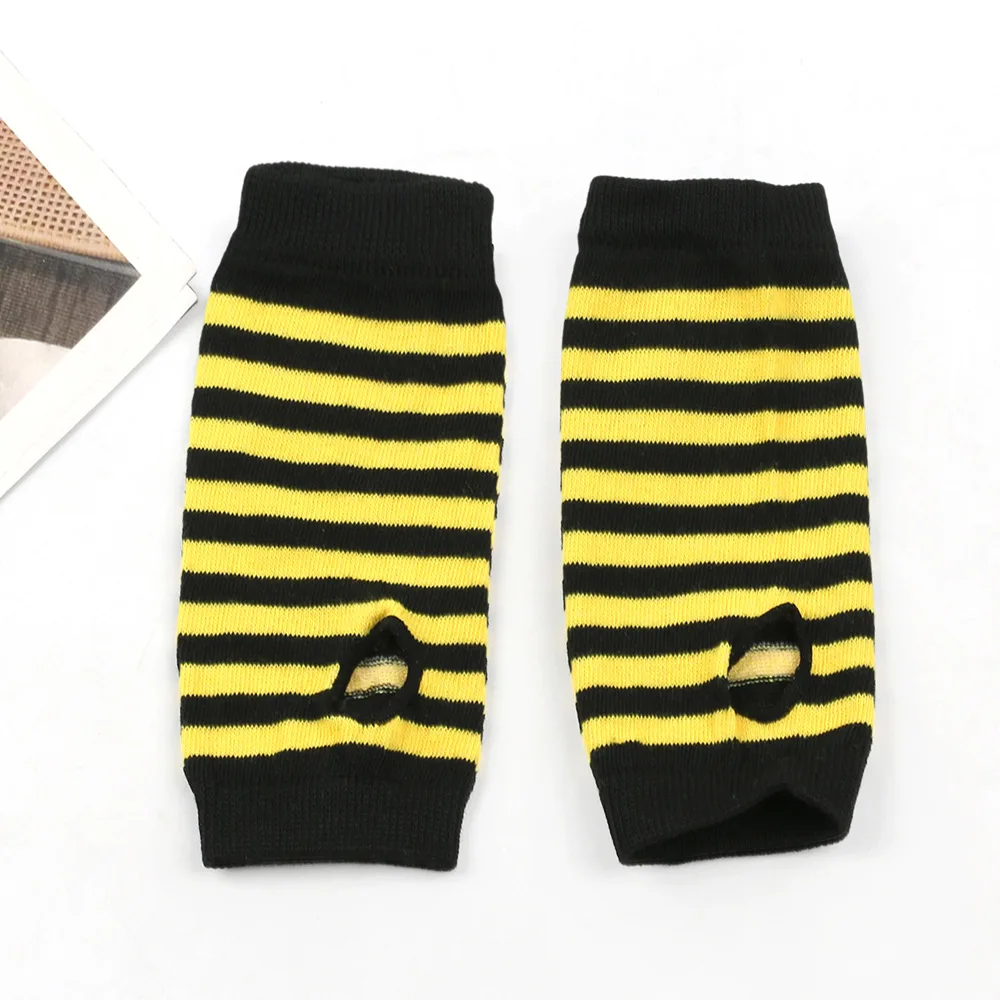 Neue Halbfinger-Sport-Handschuhe mit offenen Fingern, gestrickt, kurz, für Herren und Damen, Herbst/Winter, dünne DIY-Armabdeckung – Detail 15