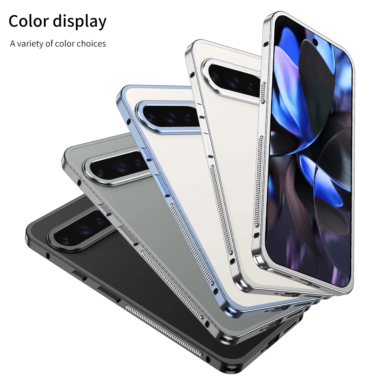 Obrázek 7: Kov dutý horko dissipation sit' hojnost pouzdro pro google pixel 10uo pro XL pixel10 pixel9 proti pádu slitina formulovat brnění zakrýt