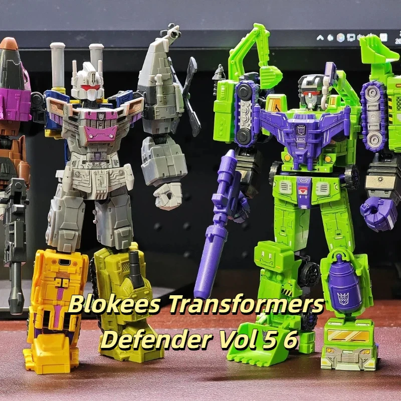 

In Stock Blokees Transformers Defender Vol 5 6 Collectible Model Toys Blind Box Beast War Combination Armored Sets Collectors