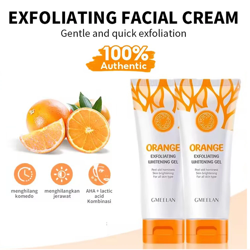 

Orange Exfoliating Gel Remover Dead Spot Brighten Peeling Gentle Repair Scrub Whiten Hydrating Moisturizer Korean Skin Care 50g