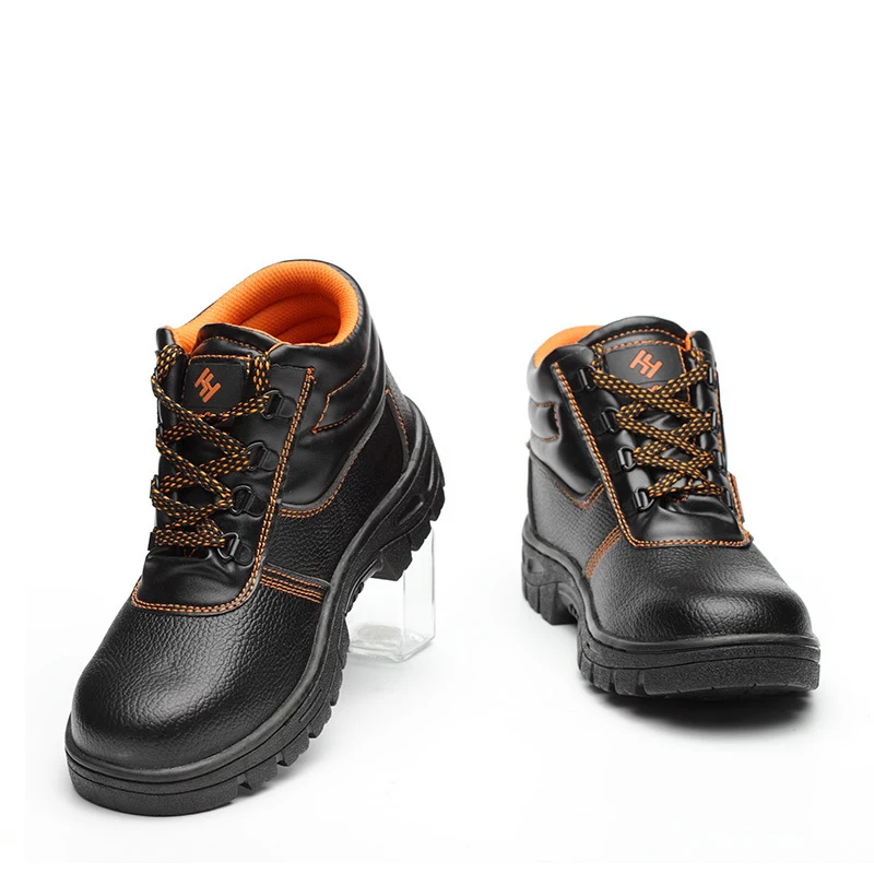 Men Leather Safety Shoes Steel Toe Puncture-proof Indestructible Shoes Work Boots Construction Work Protective Shoes G210