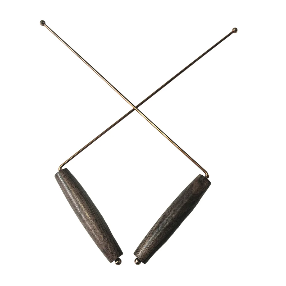 2X99.9% Pure Copper Copper Probe Rods Pure Copper Probe Rods For Divination Tools With Wooden Handle Tool Accessories Tools