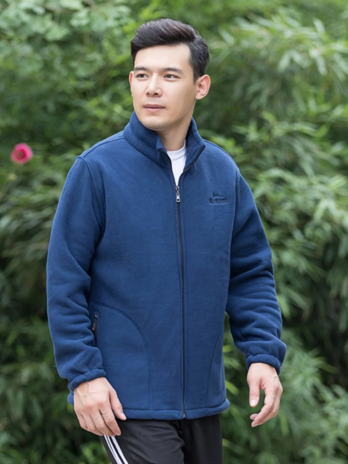 سترة رياضية سميكة من الصوف مع ياقة عالية للرجال بأسلوب حضري عصري لفصل الخريف #3