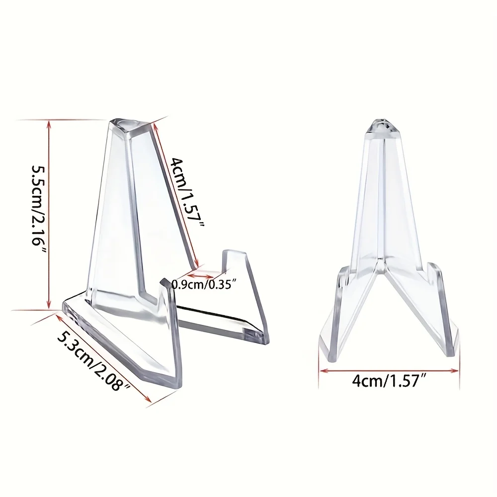 5/30pcs Clear Acrylic Coin Display Stand Holders Small Easel Rack Card Commemorative Challenge Coin Capsule Holder Support