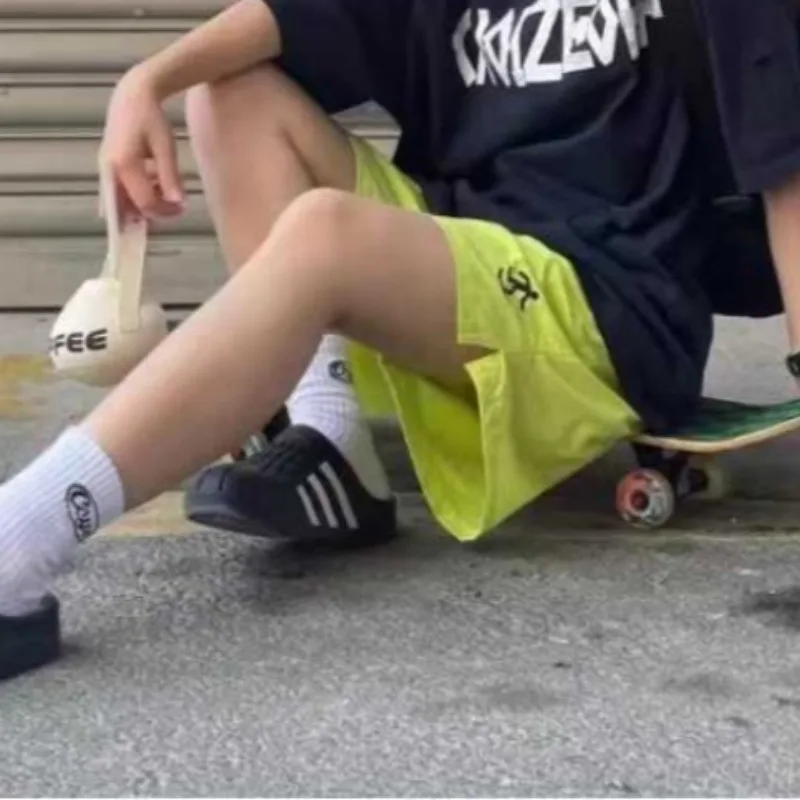 شورت نسائي صيفي جديد مريح سريع الجفاف بخصر مطاطي على الطراز الكوري تصميم فضفاض كبير الحجم رياضي يومي غير رسمي بسيط يناسب الجميع #2