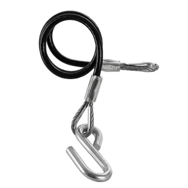 Practical Trailer Safety Towing Cable With S Hook 3500Lbs Load Bearing 70CM Maximum Extension Length Spring Towing Rope For RV