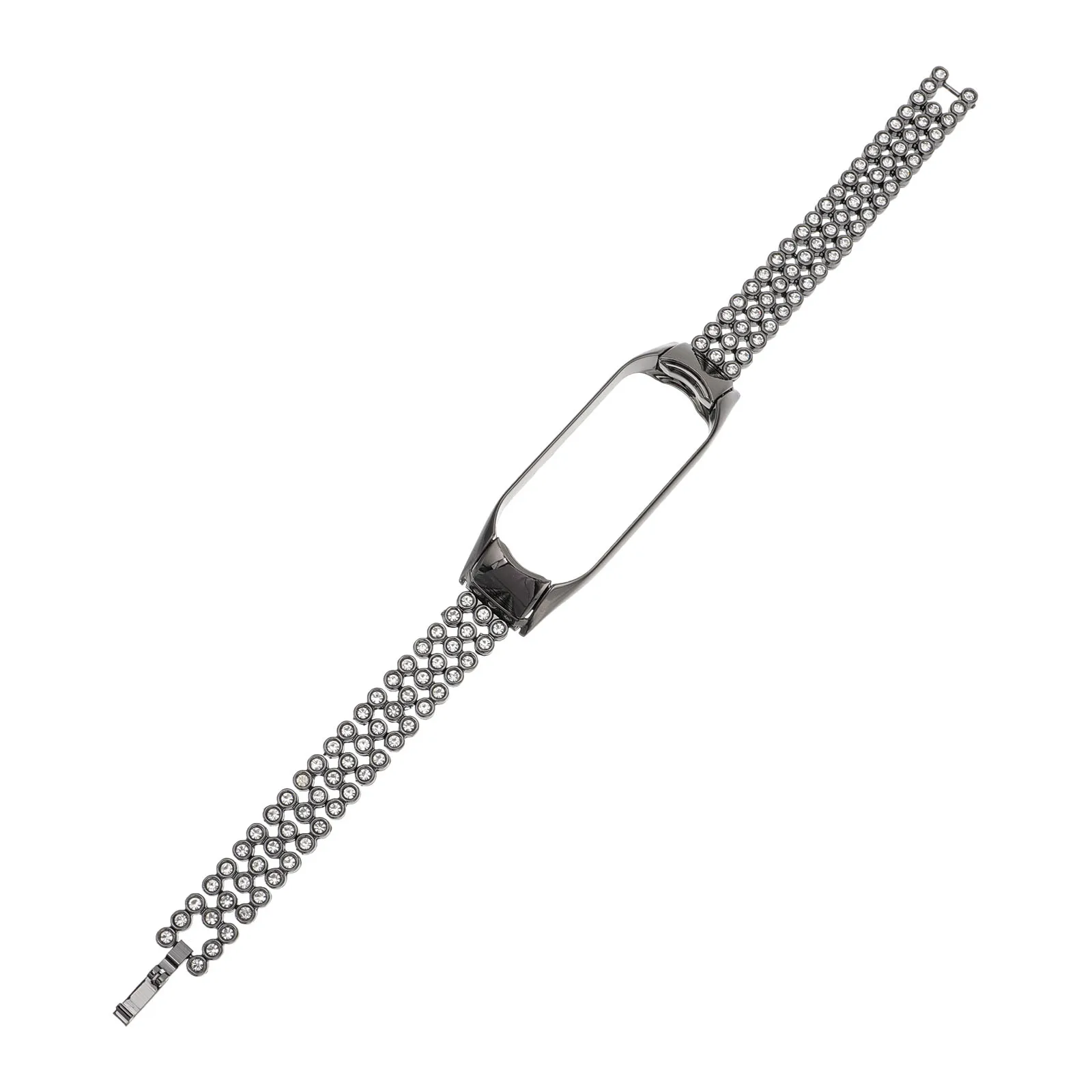 

Shiny Watch Strap Stainless Steel Durable Fashion Rhinestones Straps Modern Watch B Adjustable Quality Bracelet Replacement