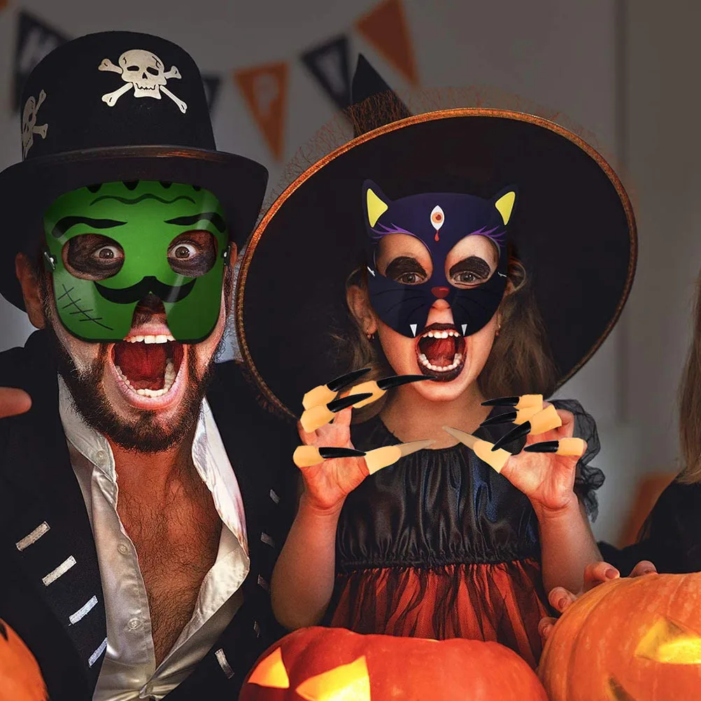 50 قطعة يغطي الاصبع وهمية هالوين غيبوبة أصابع الدعائم المطاط مخيف زي حفلة ملحق الرعب مسمار ل تأثيري