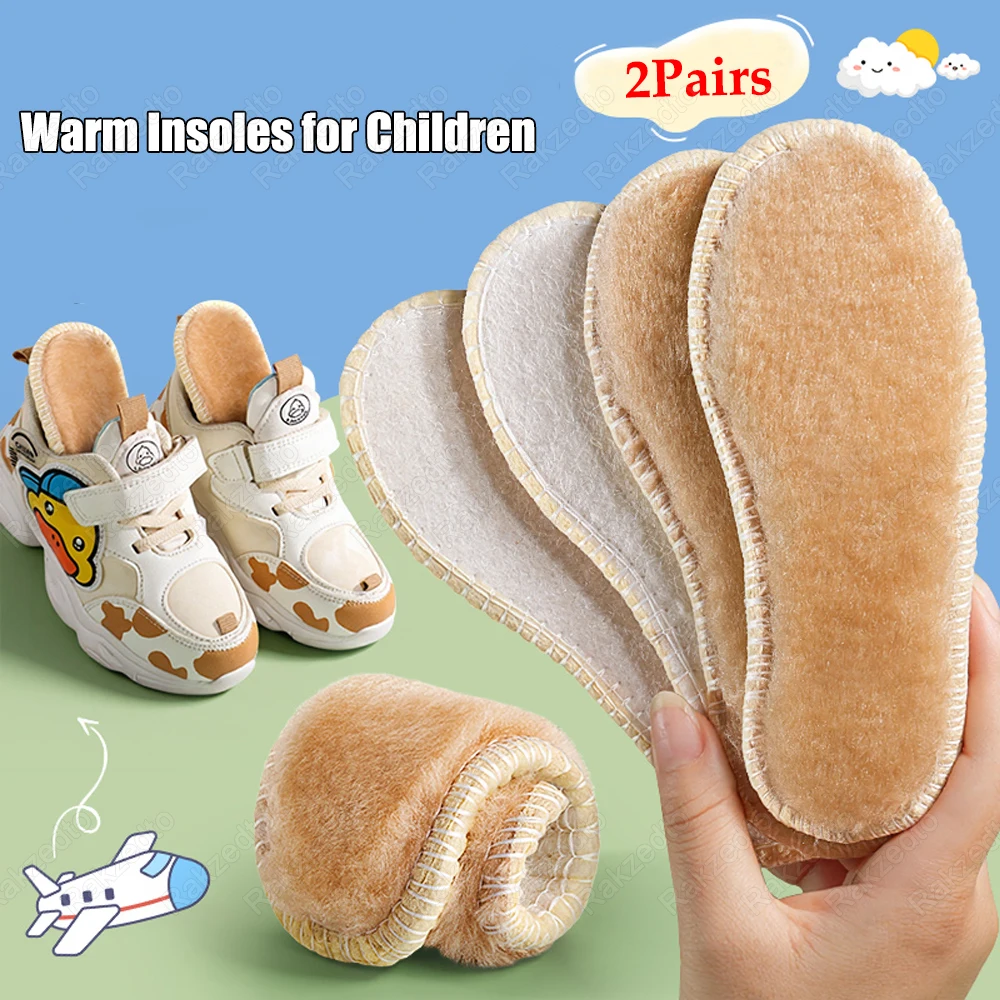 

2Pairs Warm Insoles for Shoes Kids Feet Warmer Insole Winter Thicken Heated Shoe Pads for Children Snow Boots Thermal Inner Sole