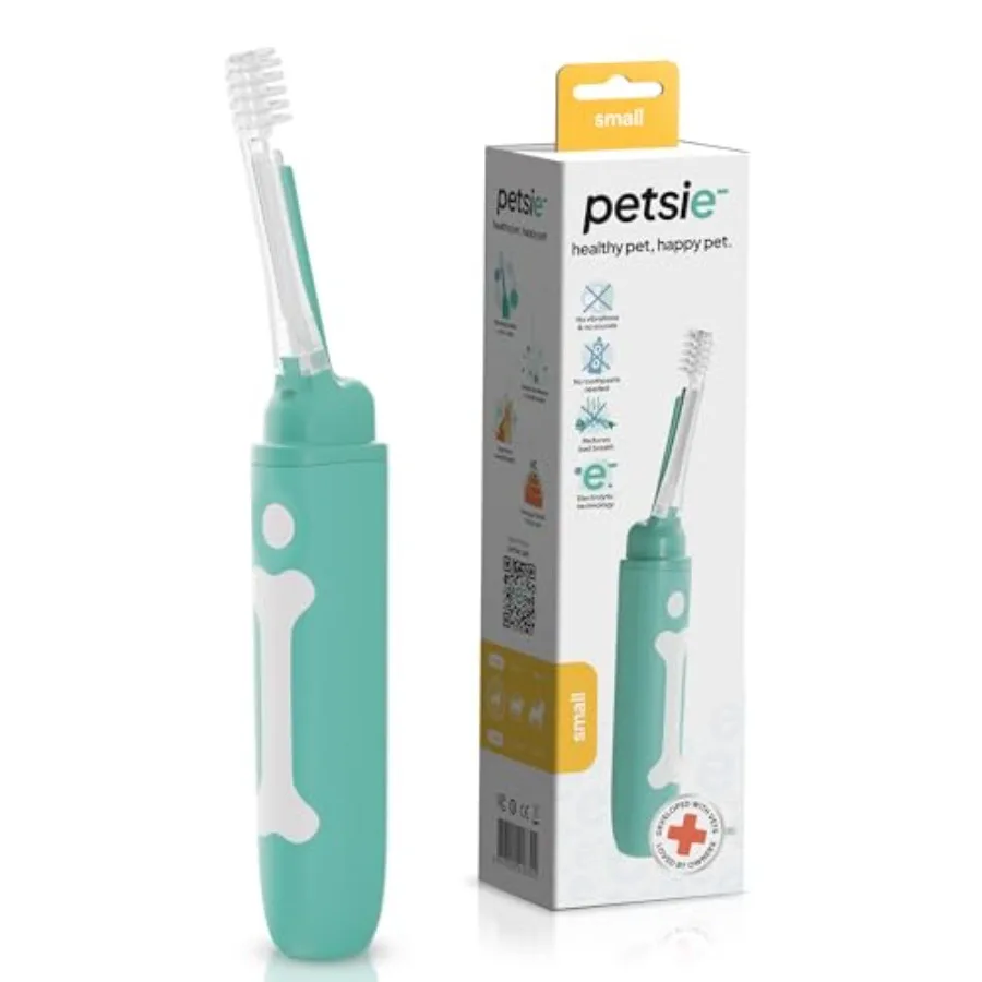 Dog Toothbrush No-Vibration or Noise Electrolytic Technology Improves Oral Health and Reduces Bad Breath Cleaning Brushing Kit