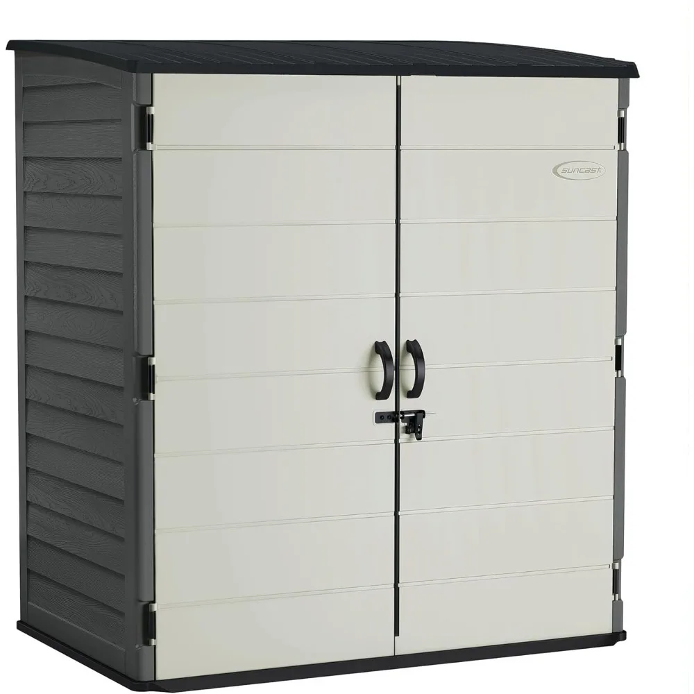 Extra-Large Vertical Storage Shed, All-Weather Outdoor Storage Shed with 2 Lockable Doors, 70.5 