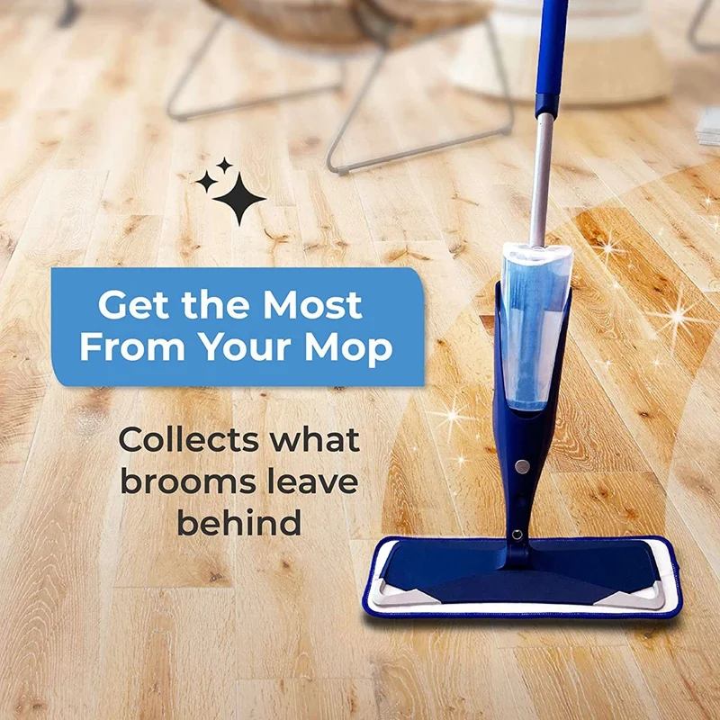 แผ่นไม้ถูพื้นสำหรับบอนาไม้เนื้อแข็ง Pel Lantai อุปกรณ์ทำความสะอาดไมโครไฟเบอร์นำมาใช้ใหม่ได้ Pel Lantai แผ่นปูพื้น